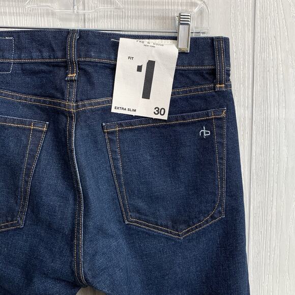 Rag & Bone Ace Fit Extra Slim Jeans Dark Blue Size 30 NWT - Picture 11 of 11